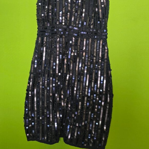 Verty Embellished Halter Cocktail Dress Black/Navy S - Picture 5 of 7